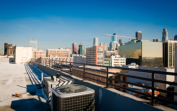 Rooftop with Urban Views in Downtown LA