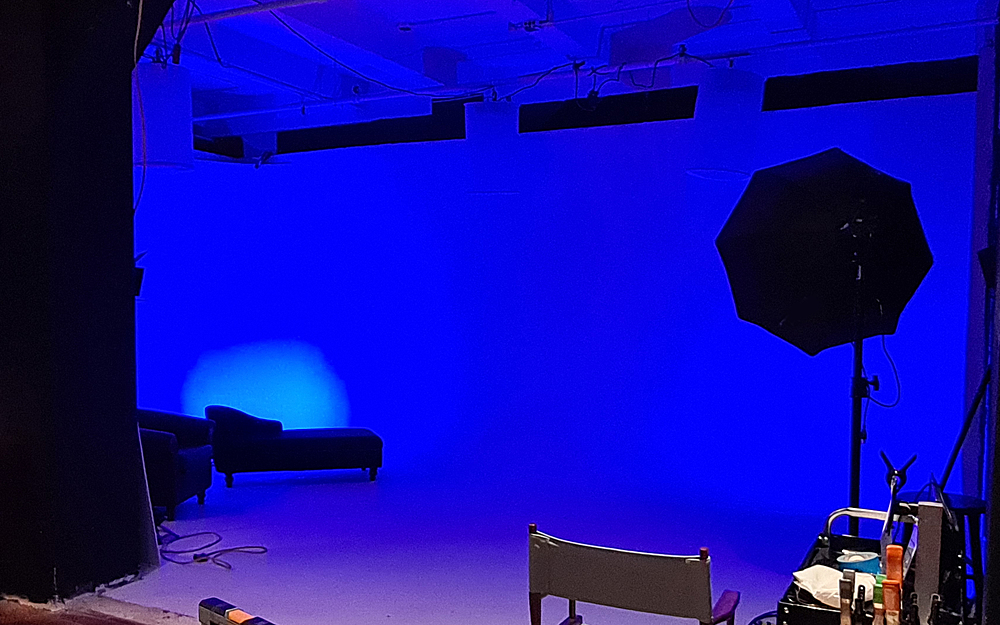 Space For Arts Manhattan Studio CYC Wall, Green Screen stage